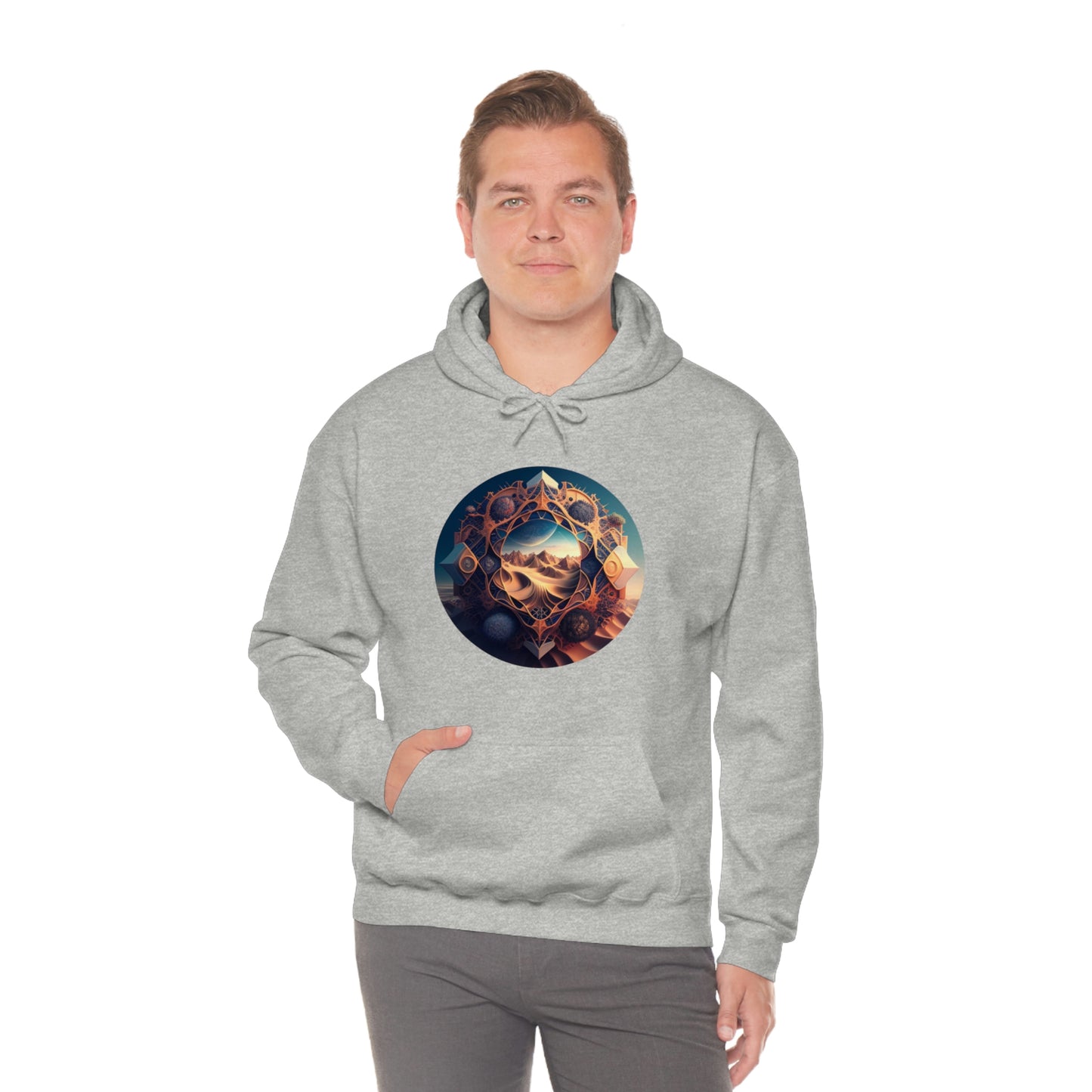 Desert Hoodie, Fantasy Mountain Hoodie, Aesthetic Hoodie with Pocket, Mythical Creatures Hoodie, Comfy Hoodie