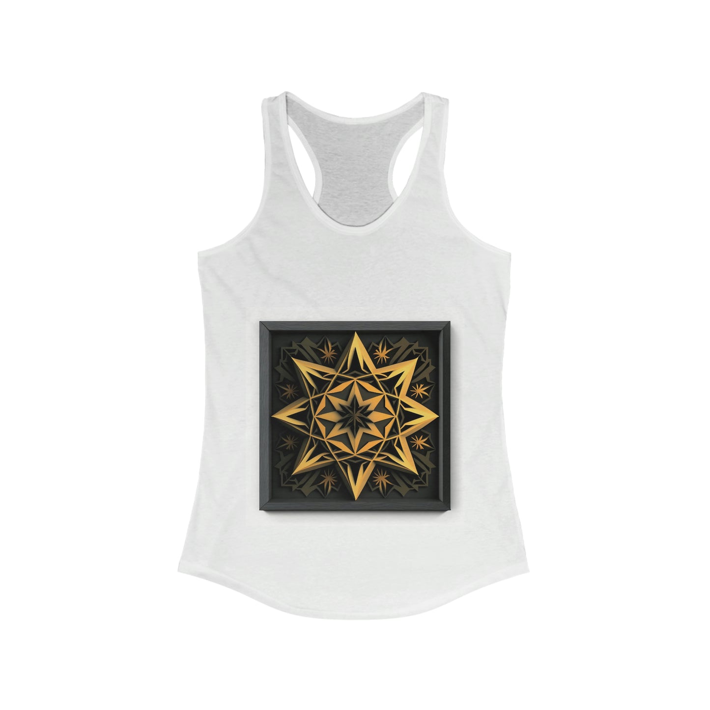 Gold Star Tank Top, Crossfit Tank, Tank Tops for Women, Racerback Tank Top, Summer Black Tank Top, Graphic Tank Top