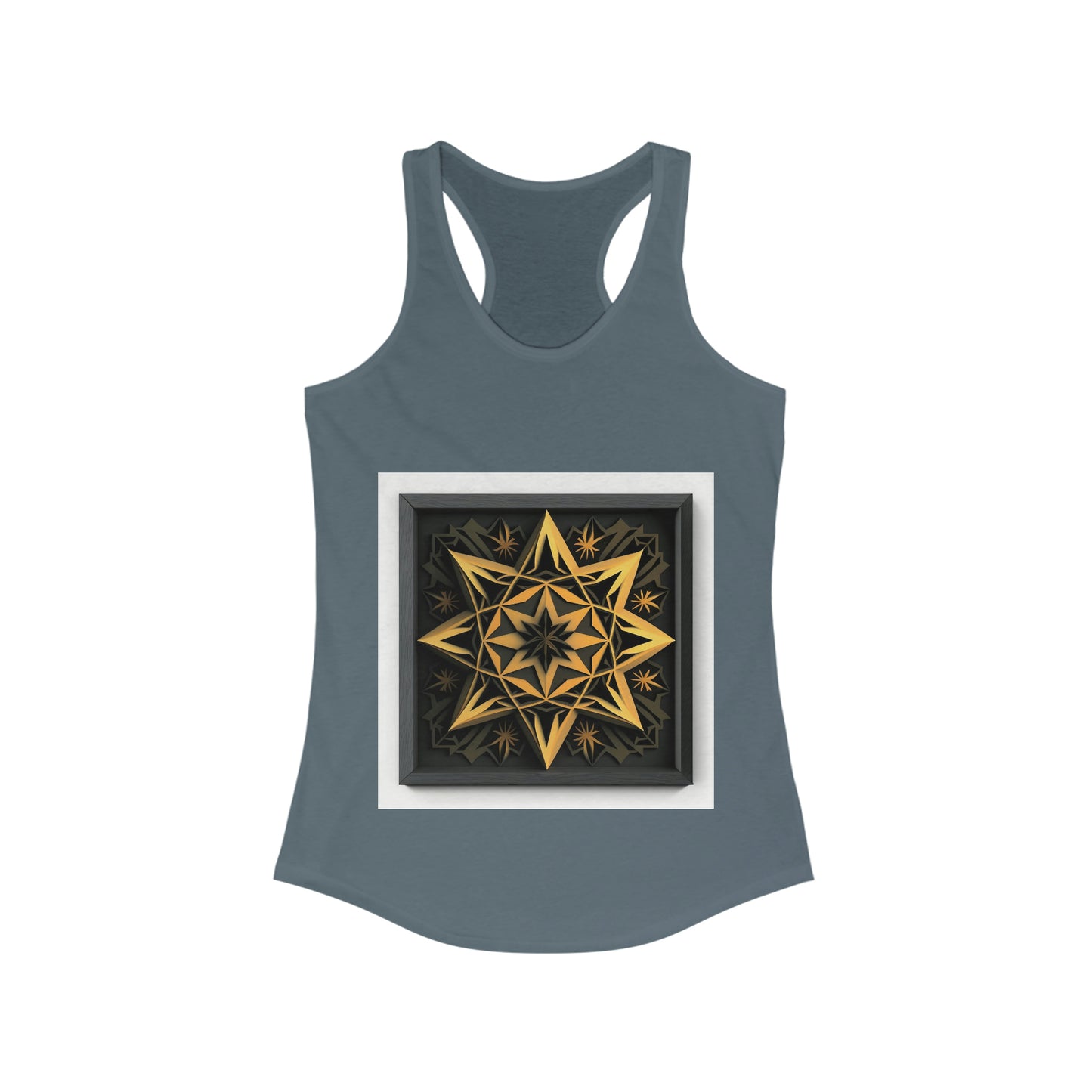 Gold Star Tank Top, Crossfit Tank, Tank Tops for Women, Racerback Tank Top, Summer Black Tank Top, Graphic Tank Top
