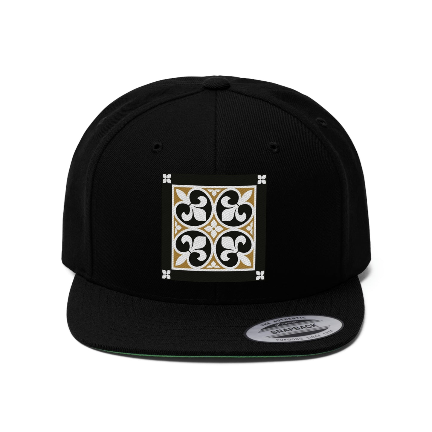 Fleur De Lis Flat Bill Hat, Adjustable Flat Hat, Black Snapback Trucker Hats, Handmade Hat Patch Hat, Summer Hat