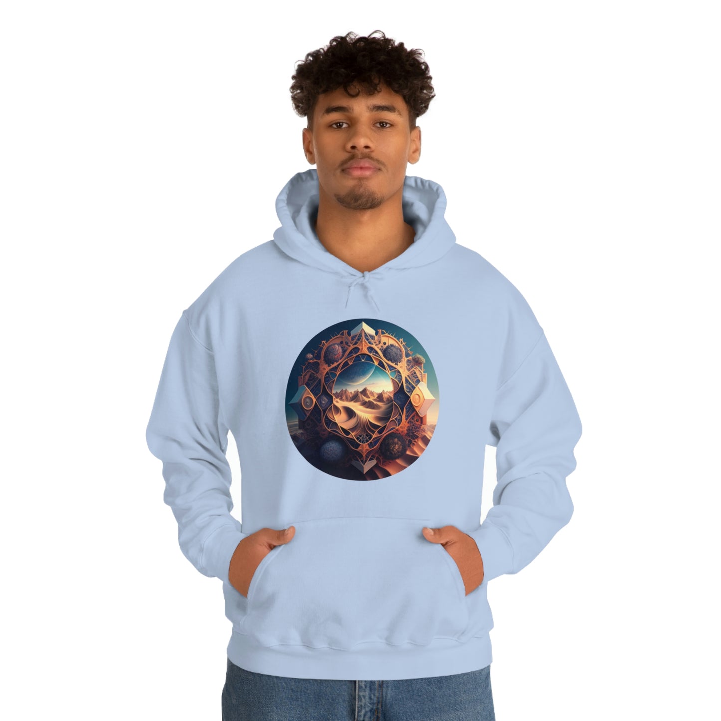 Desert Hoodie, Fantasy Mountain Hoodie, Aesthetic Hoodie with Pocket, Mythical Creatures Hoodie, Comfy Hoodie