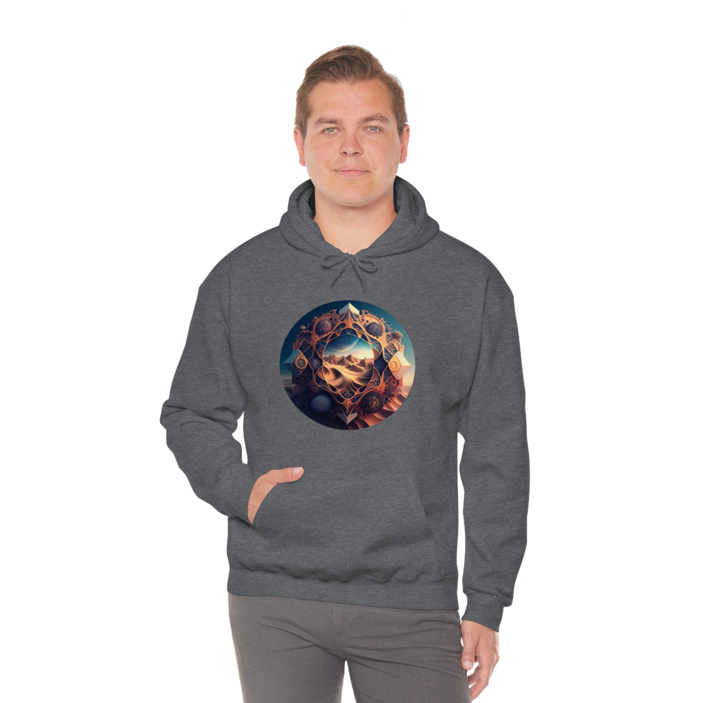 Desert Hoodie, Fantasy Mountain Hoodie, Aesthetic Hoodie with Pocket, Mythical Creatures Hoodie, Comfy Hoodie