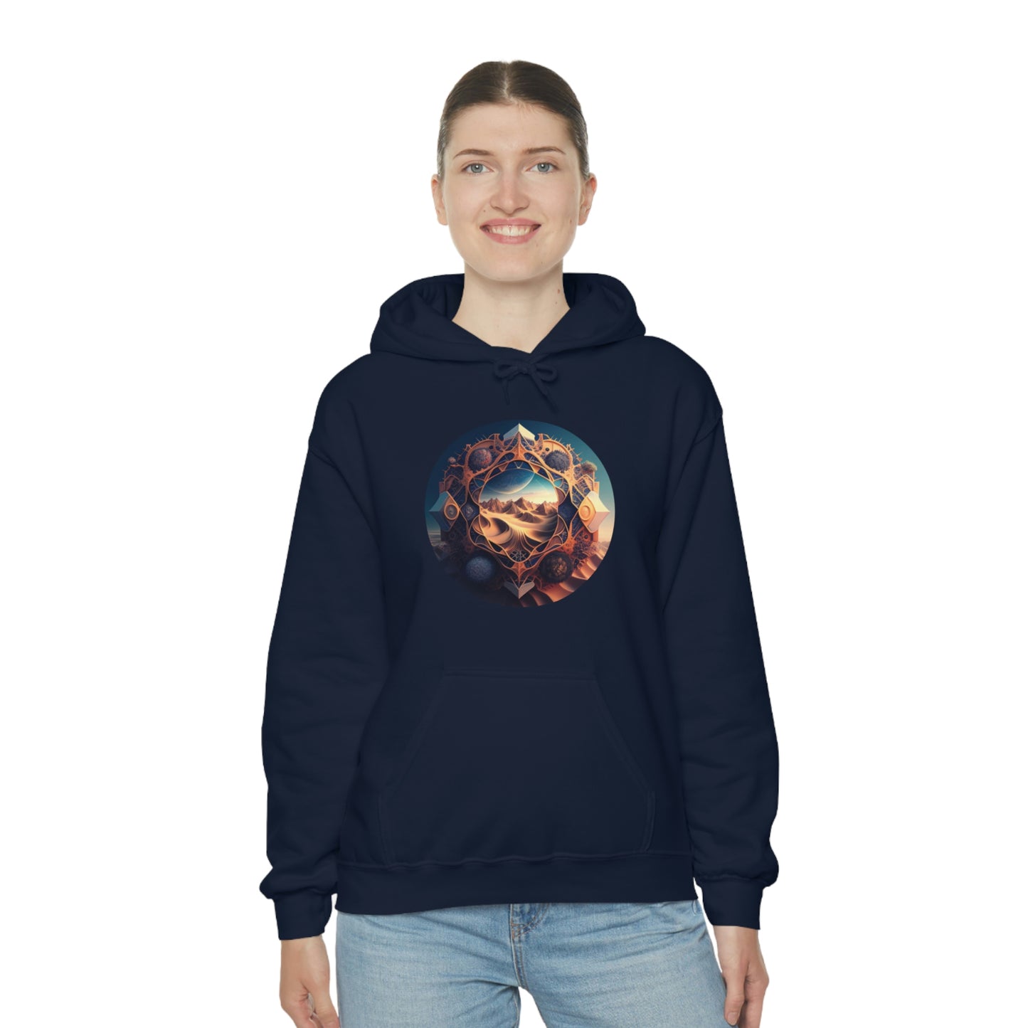 Desert Hoodie, Fantasy Mountain Hoodie, Aesthetic Hoodie with Pocket, Mythical Creatures Hoodie, Comfy Hoodie
