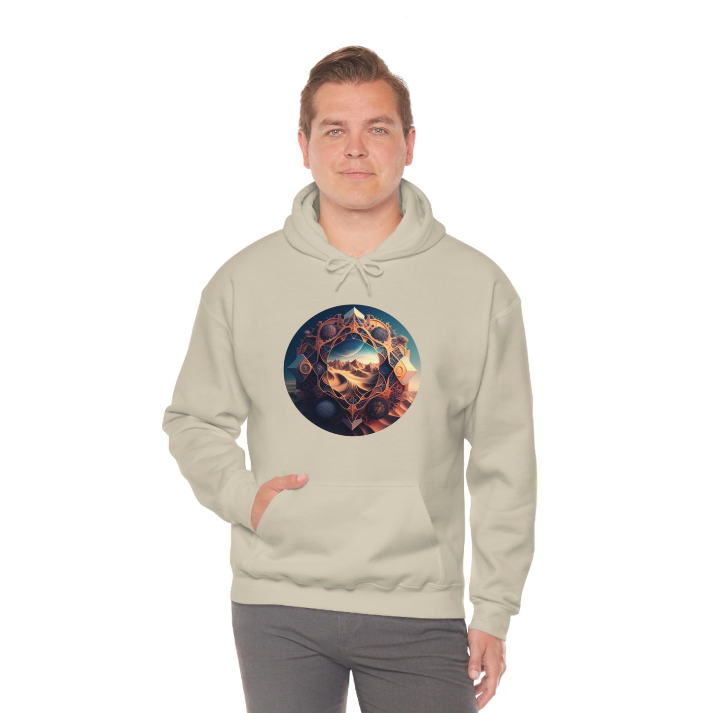 Desert Hoodie, Fantasy Mountain Hoodie, Aesthetic Hoodie with Pocket, Mythical Creatures Hoodie, Comfy Hoodie