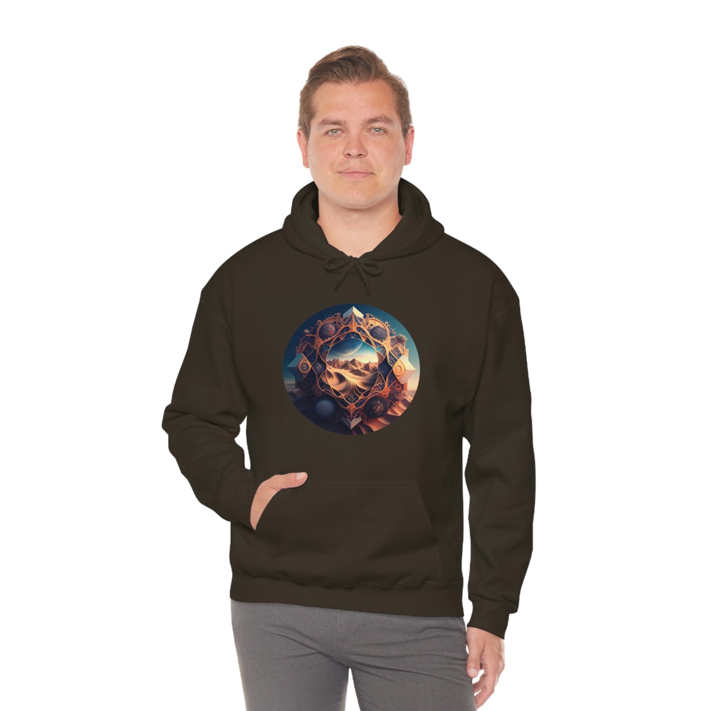 Desert Hoodie, Fantasy Mountain Hoodie, Aesthetic Hoodie with Pocket, Mythical Creatures Hoodie, Comfy Hoodie