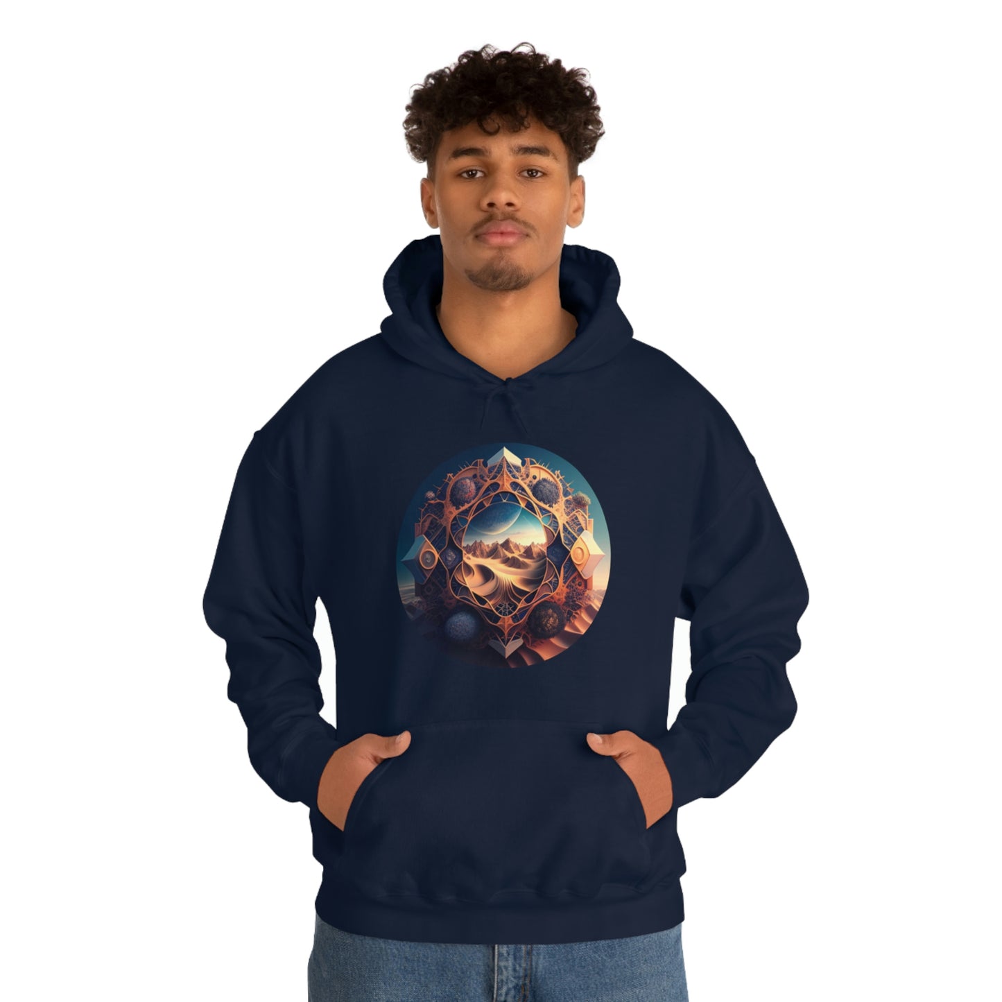 Desert Hoodie, Fantasy Mountain Hoodie, Aesthetic Hoodie with Pocket, Mythical Creatures Hoodie, Comfy Hoodie