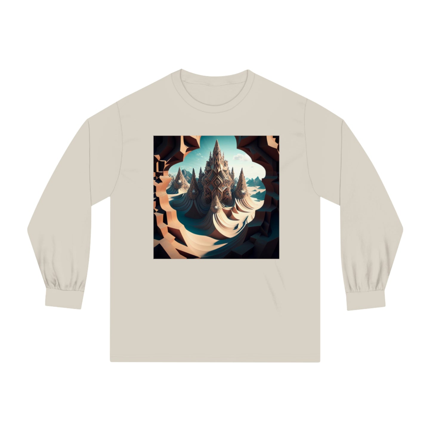 Desert Shirt, Sacred Desert Long Sleeve Shirt, Fantasy Clothing Vacation Shirt, Adventure Shirt, Soft Cotton Travel Shirt