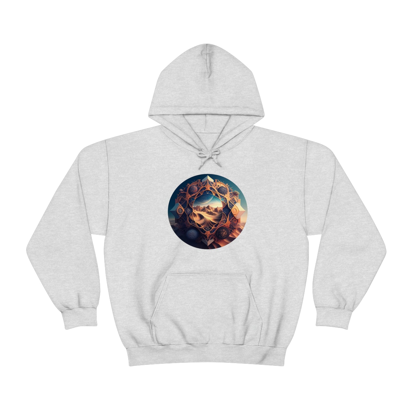 Desert Hoodie, Fantasy Mountain Hoodie, Aesthetic Hoodie with Pocket, Mythical Creatures Hoodie, Comfy Hoodie