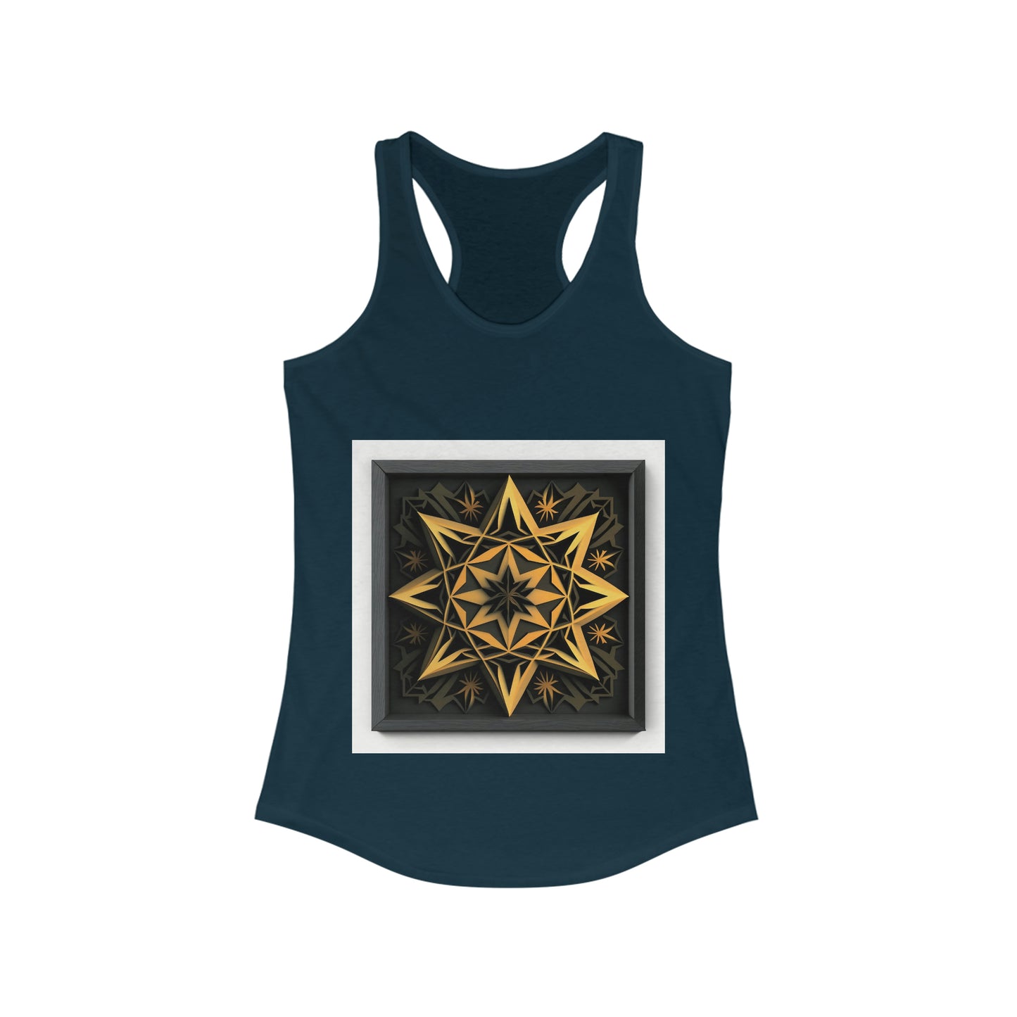 Gold Star Tank Top, Crossfit Tank, Tank Tops for Women, Racerback Tank Top, Summer Black Tank Top, Graphic Tank Top