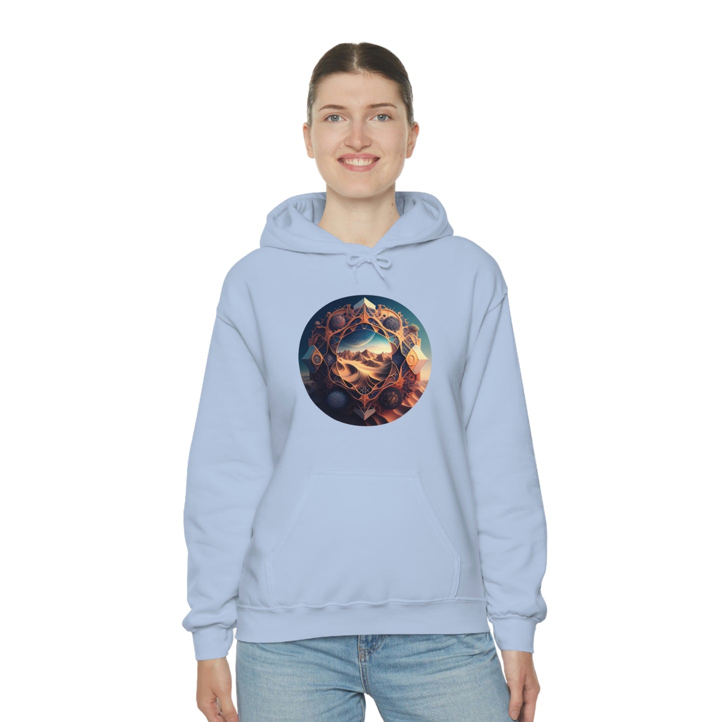 Desert Hoodie, Fantasy Mountain Hoodie, Aesthetic Hoodie with Pocket, Mythical Creatures Hoodie, Comfy Hoodie