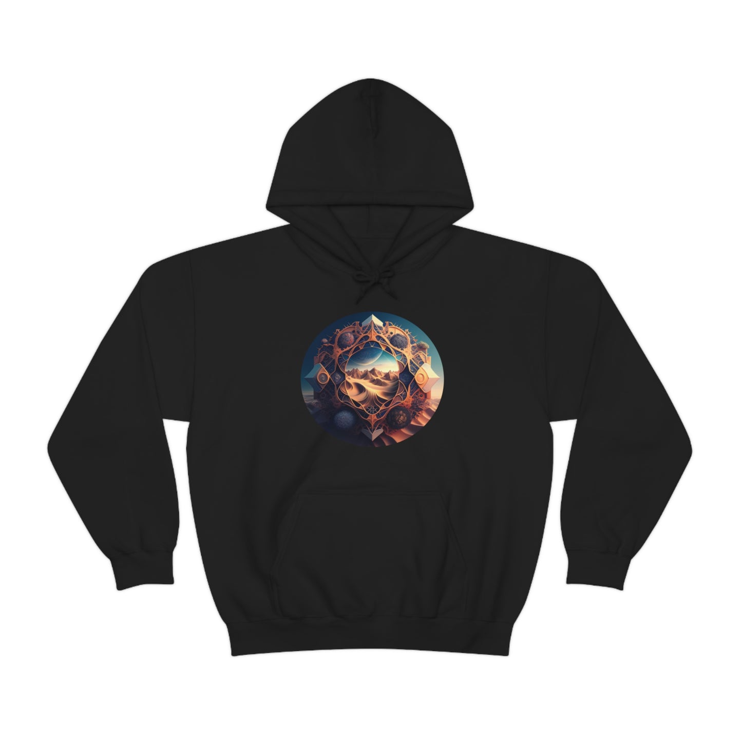 Desert Hoodie, Fantasy Mountain Hoodie, Aesthetic Hoodie with Pocket, Mythical Creatures Hoodie, Comfy Hoodie