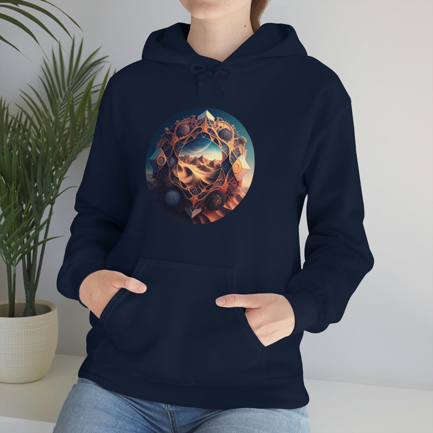 Desert Hoodie, Fantasy Mountain Hoodie, Aesthetic Hoodie with Pocket, Mythical Creatures Hoodie, Comfy Hoodie