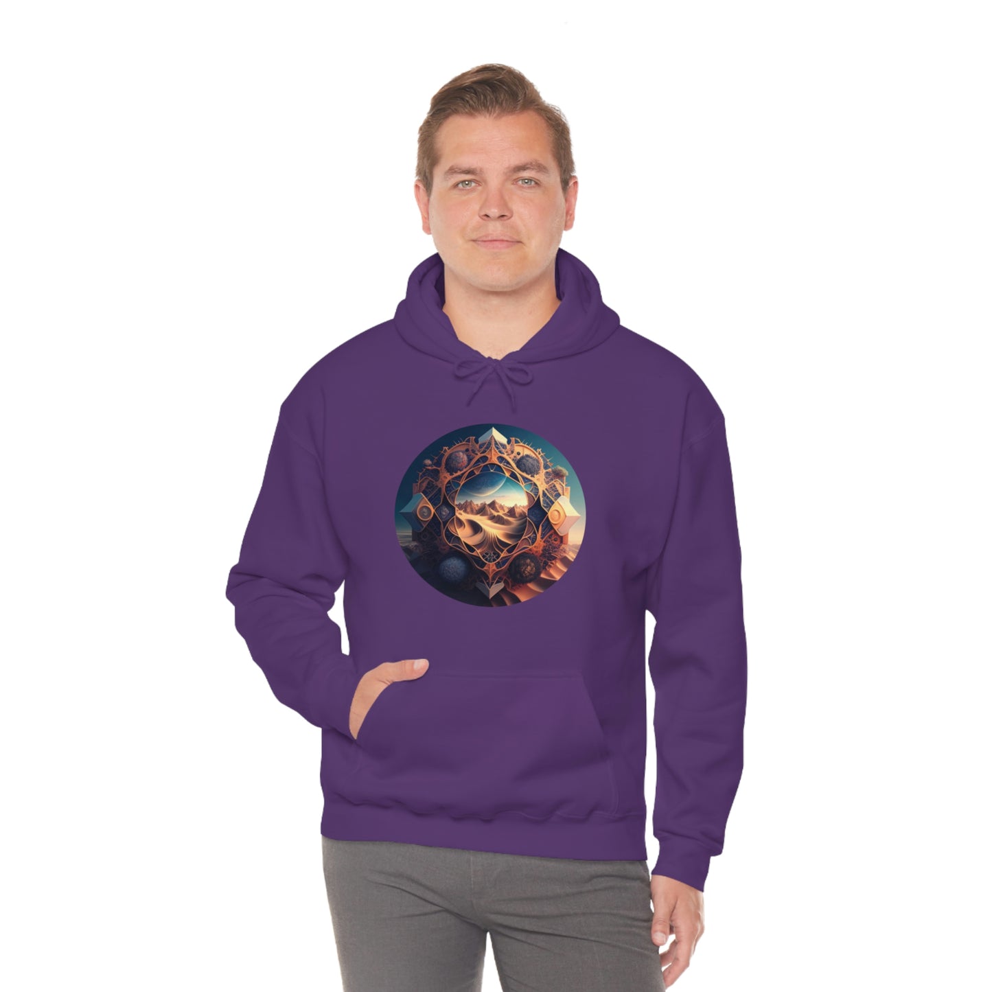 Desert Hoodie, Fantasy Mountain Hoodie, Aesthetic Hoodie with Pocket, Mythical Creatures Hoodie, Comfy Hoodie