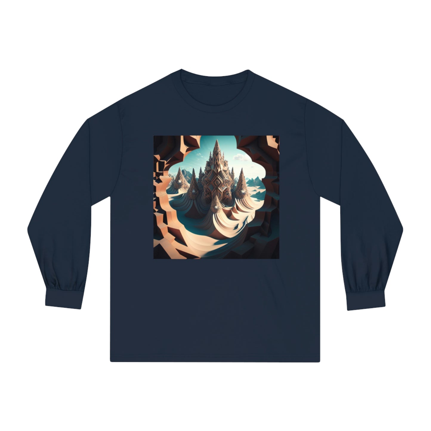 Desert Shirt, Sacred Desert Long Sleeve Shirt, Fantasy Clothing Vacation Shirt, Adventure Shirt, Soft Cotton Travel Shirt