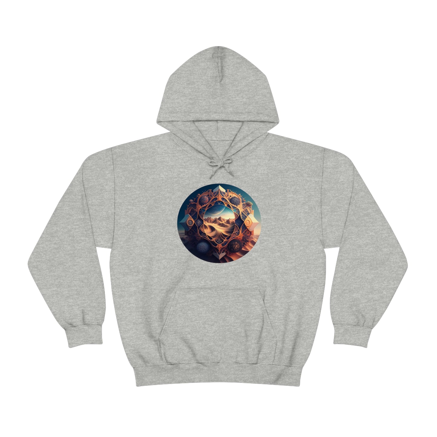 Desert Hoodie, Fantasy Mountain Hoodie, Aesthetic Hoodie with Pocket, Mythical Creatures Hoodie, Comfy Hoodie
