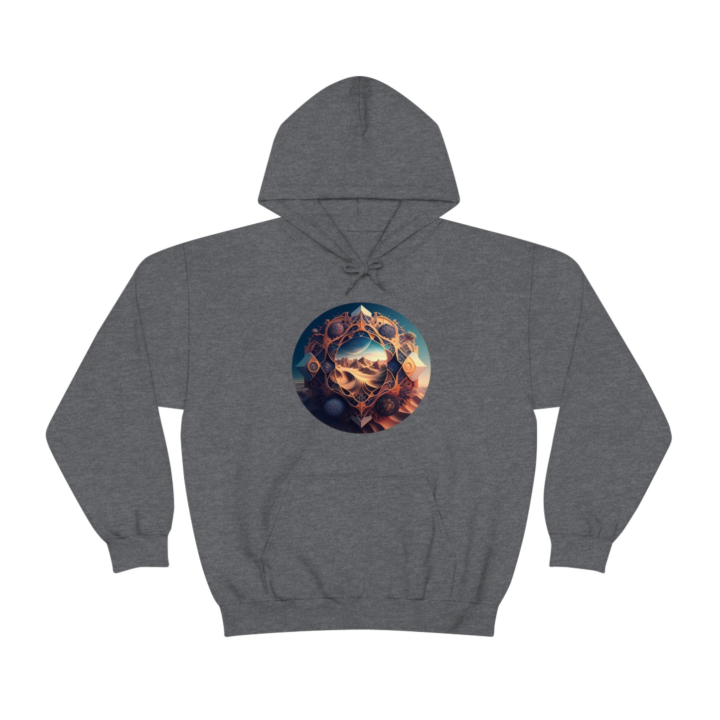 Desert Hoodie, Fantasy Mountain Hoodie, Aesthetic Hoodie with Pocket, Mythical Creatures Hoodie, Comfy Hoodie