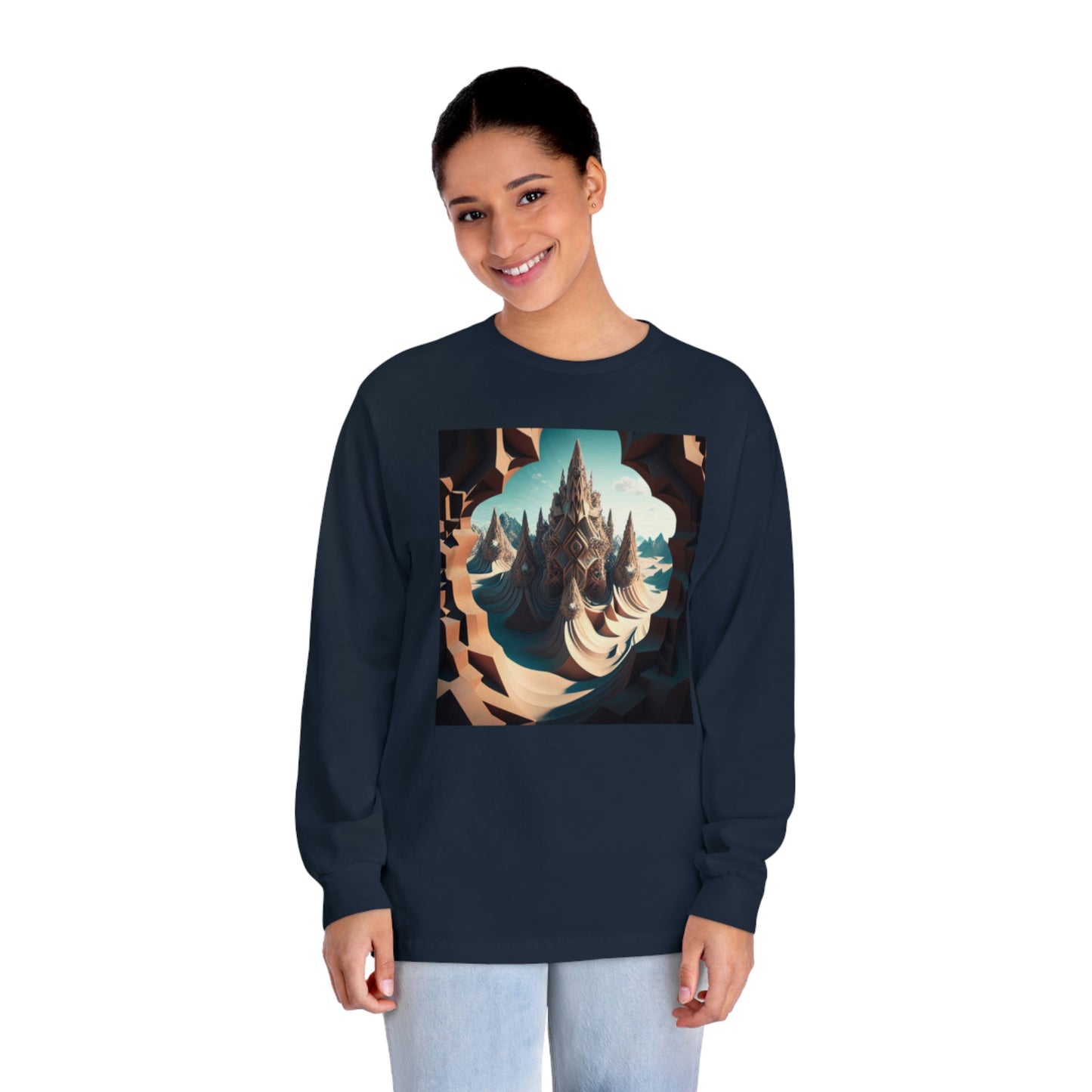 Desert Shirt, Sacred Desert Long Sleeve Shirt, Fantasy Clothing Vacation Shirt, Adventure Shirt, Soft Cotton Travel Shirt