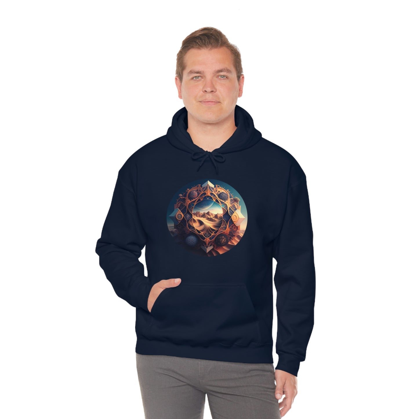 Desert Hoodie, Fantasy Mountain Hoodie, Aesthetic Hoodie with Pocket, Mythical Creatures Hoodie, Comfy Hoodie