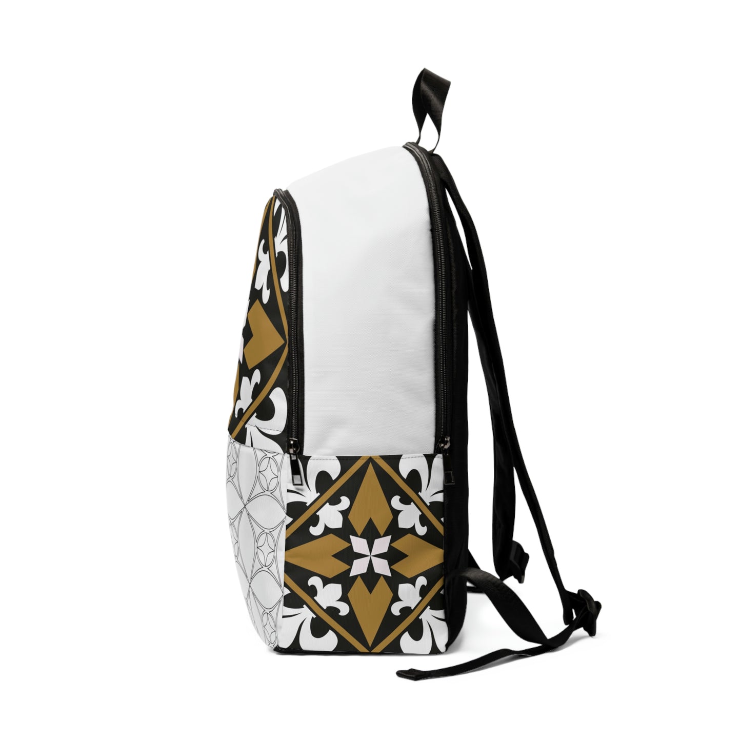 Fleur De Lis Handmade Backpack, Soft and Stable School Backpack. Waterproof Backpack, Adjustable Shoulder Bag Strap