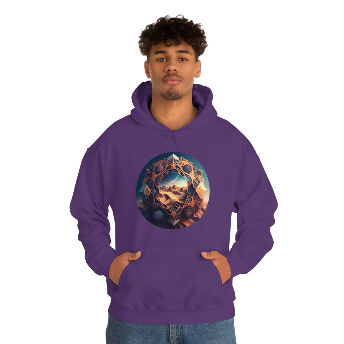 Desert Hoodie, Fantasy Mountain Hoodie, Aesthetic Hoodie with Pocket, Mythical Creatures Hoodie, Comfy Hoodie