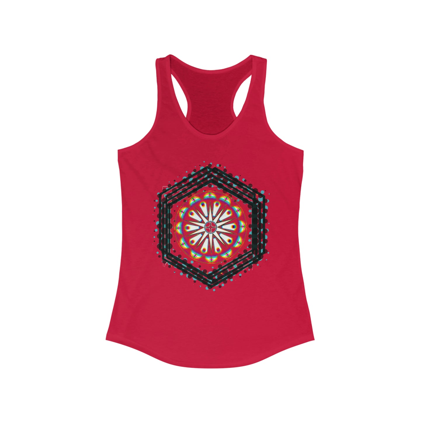 Mandala Art Tank Top, Mandala Pattern Tank, Graphic Tank Top, Racerback Tank Top, Womens Tank Top, Summer Crossfit Tank