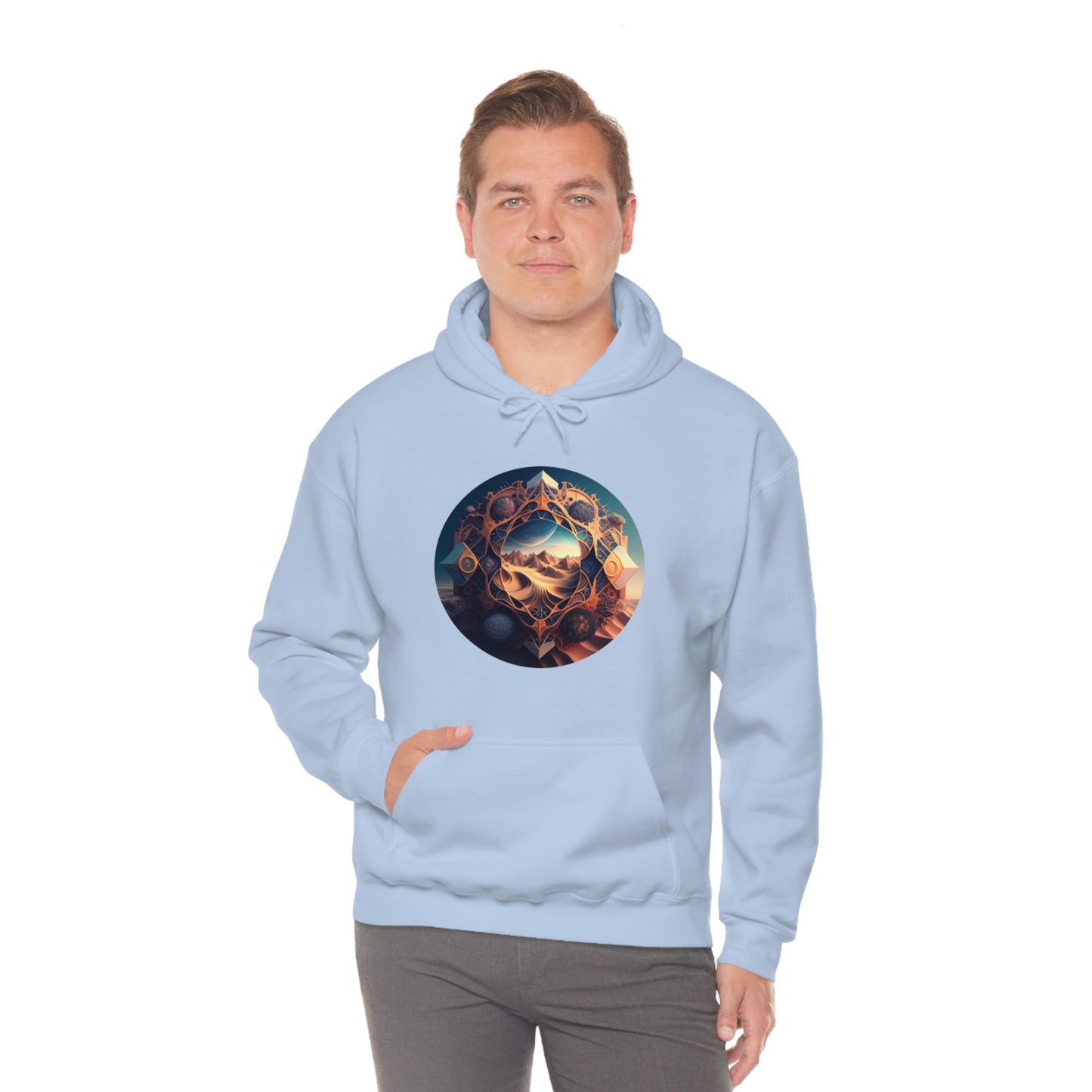 Desert Hoodie, Fantasy Mountain Hoodie, Aesthetic Hoodie with Pocket, Mythical Creatures Hoodie, Comfy Hoodie