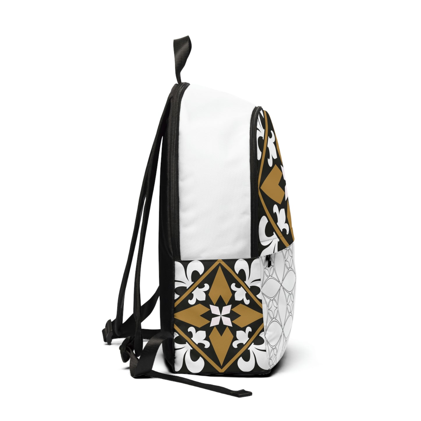 Fleur De Lis Handmade Backpack, Soft and Stable School Backpack. Waterproof Backpack, Adjustable Shoulder Bag Strap