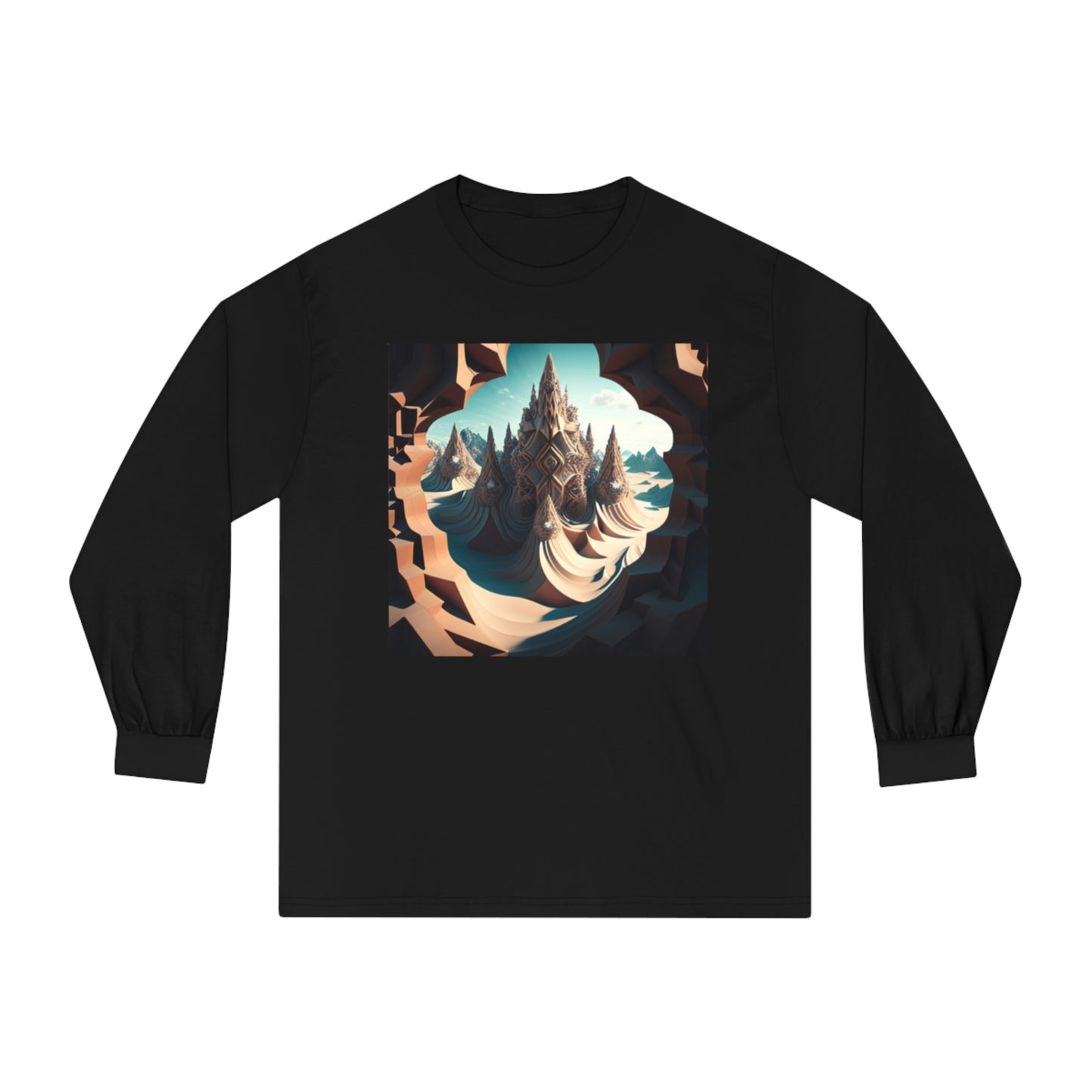 Desert Shirt, Sacred Desert Long Sleeve Shirt, Fantasy Clothing Vacation Shirt, Adventure Shirt, Soft Cotton Travel Shirt
