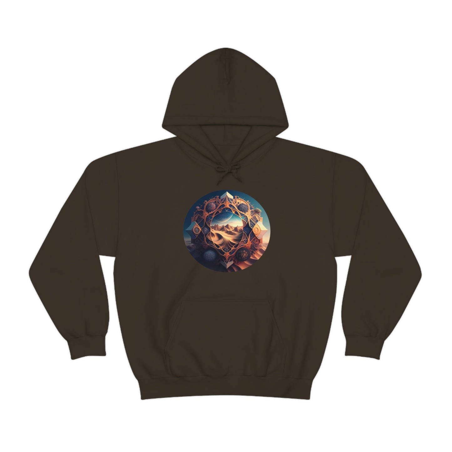 Desert Hoodie, Fantasy Mountain Hoodie, Aesthetic Hoodie with Pocket, Mythical Creatures Hoodie, Comfy Hoodie