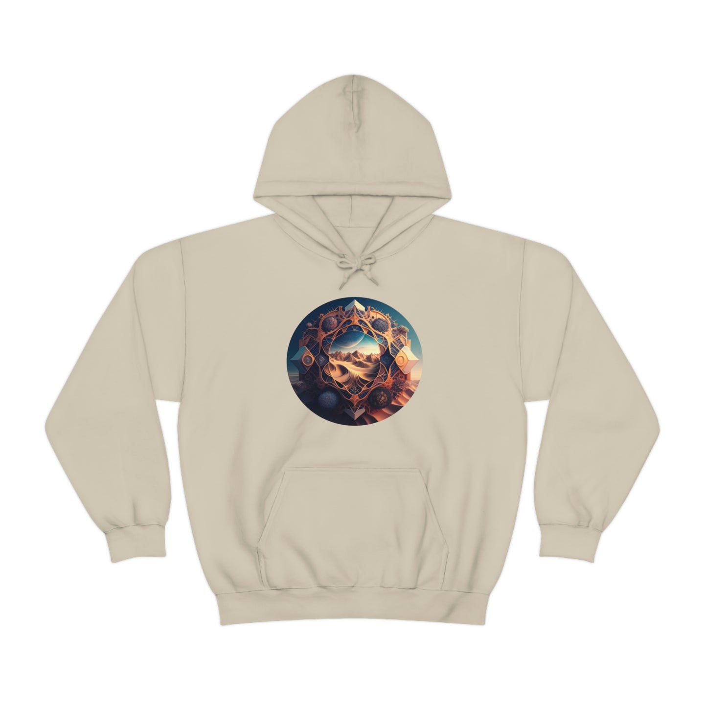 Desert Hoodie, Fantasy Mountain Hoodie, Aesthetic Hoodie with Pocket, Mythical Creatures Hoodie, Comfy Hoodie
