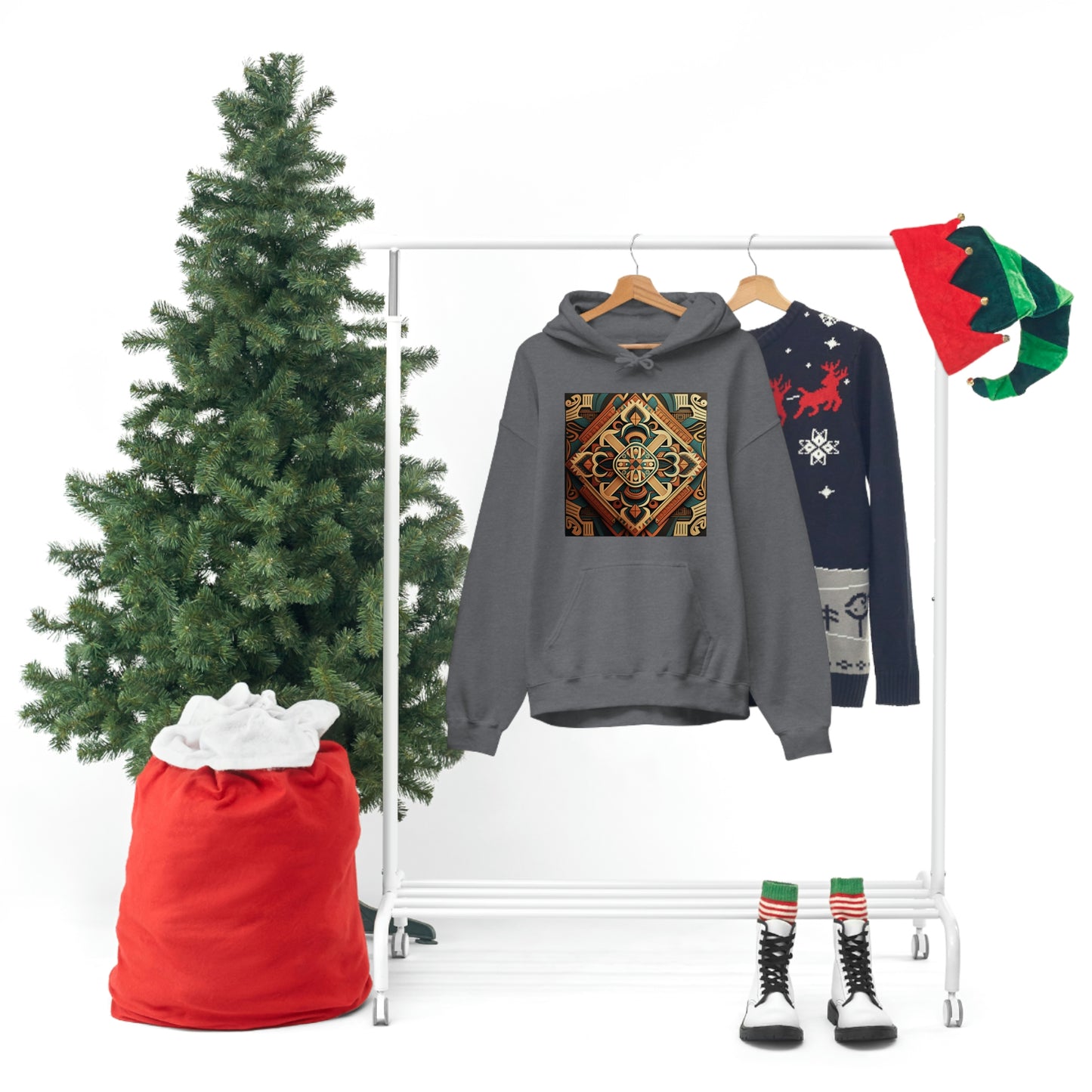 Geometric Shield Hoodie