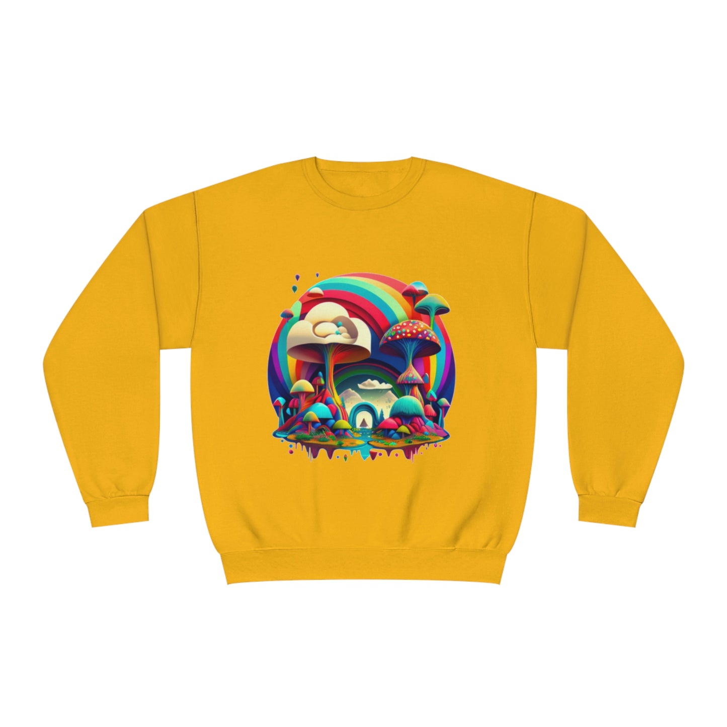 Rainbow Mushroom Sweatshirt, Graphic Sweatshirt, Mushroom Sweater Rainbow Sweatshirt, Mushroom Clothing Aesthetic Sweatshirt