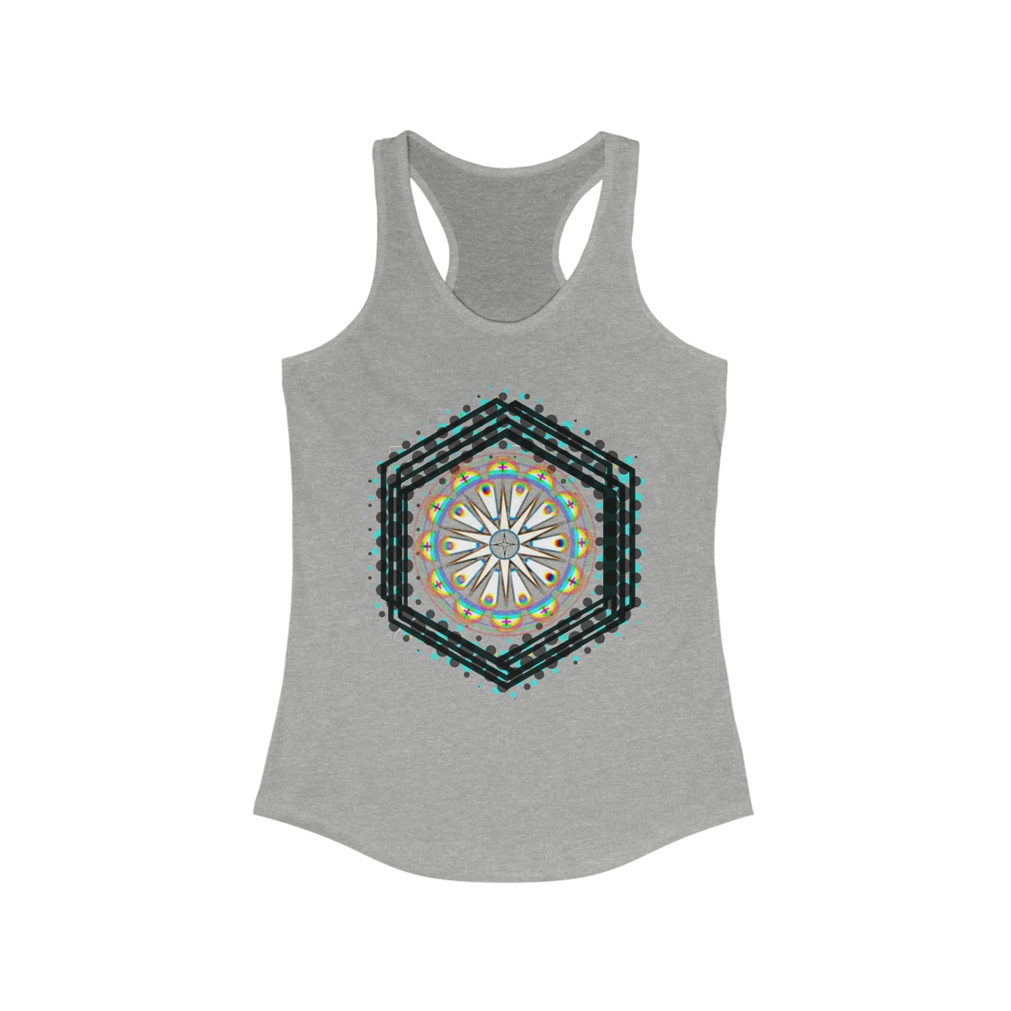 Mandala Art Tank Top, Mandala Pattern Tank, Graphic Tank Top, Racerback Tank Top, Womens Tank Top, Summer Crossfit Tank