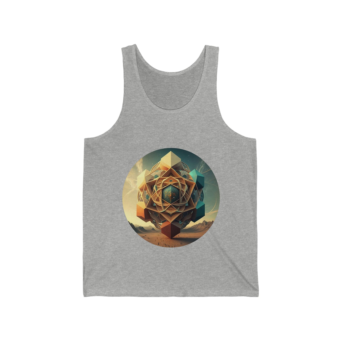 Sacred Geometry Racerback Tank, Graphic Tank Top, Sacred Geometry Art, Tank Tops for Women, Beach Tank Top