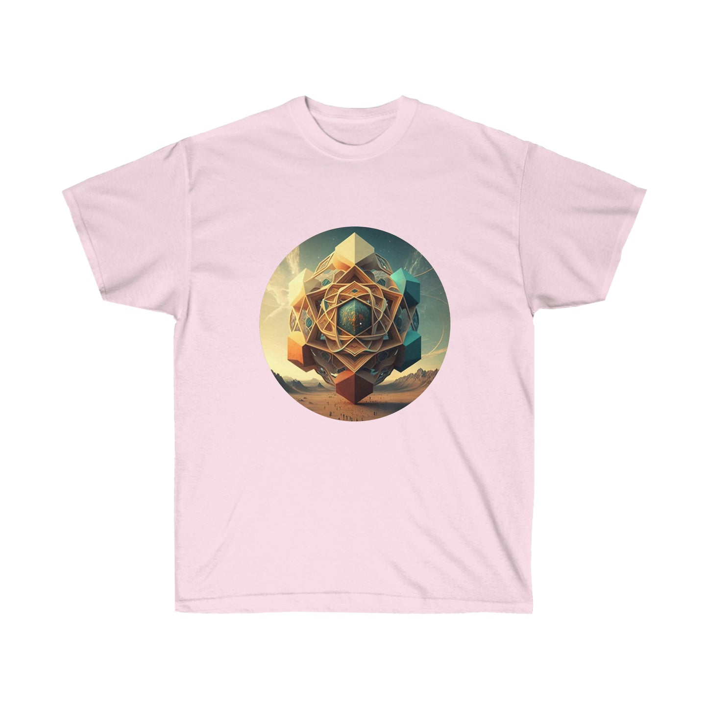 Sacred Geometry Tee, Platonic Solids Geometric Shirt, Desert Vibes Shirt, Mystical Clothing Adventure Shirt, Mystical Shirt