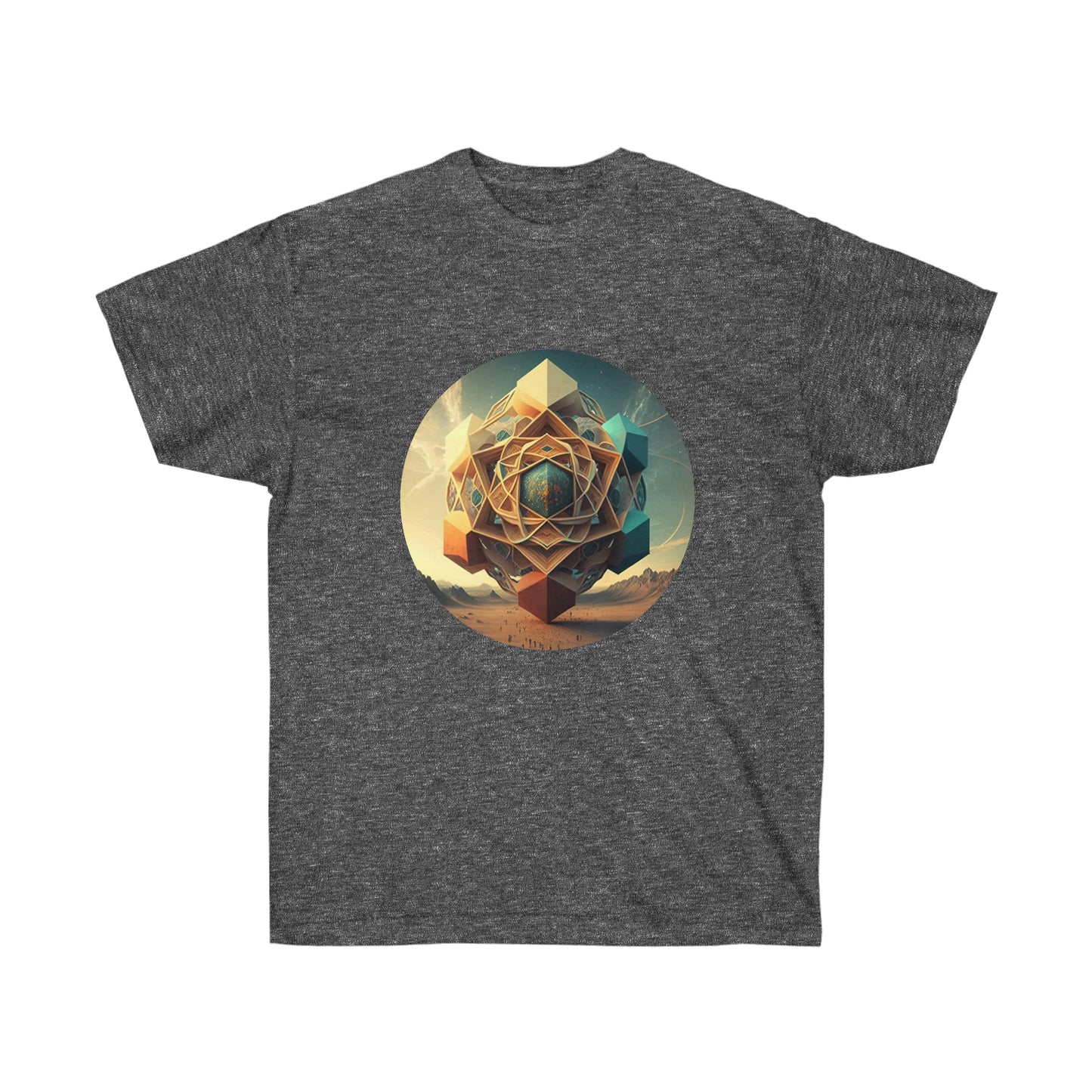 Sacred Geometry Tee, Platonic Solids Geometric Shirt, Desert Vibes Shirt, Mystical Clothing Adventure Shirt, Mystical Shirt