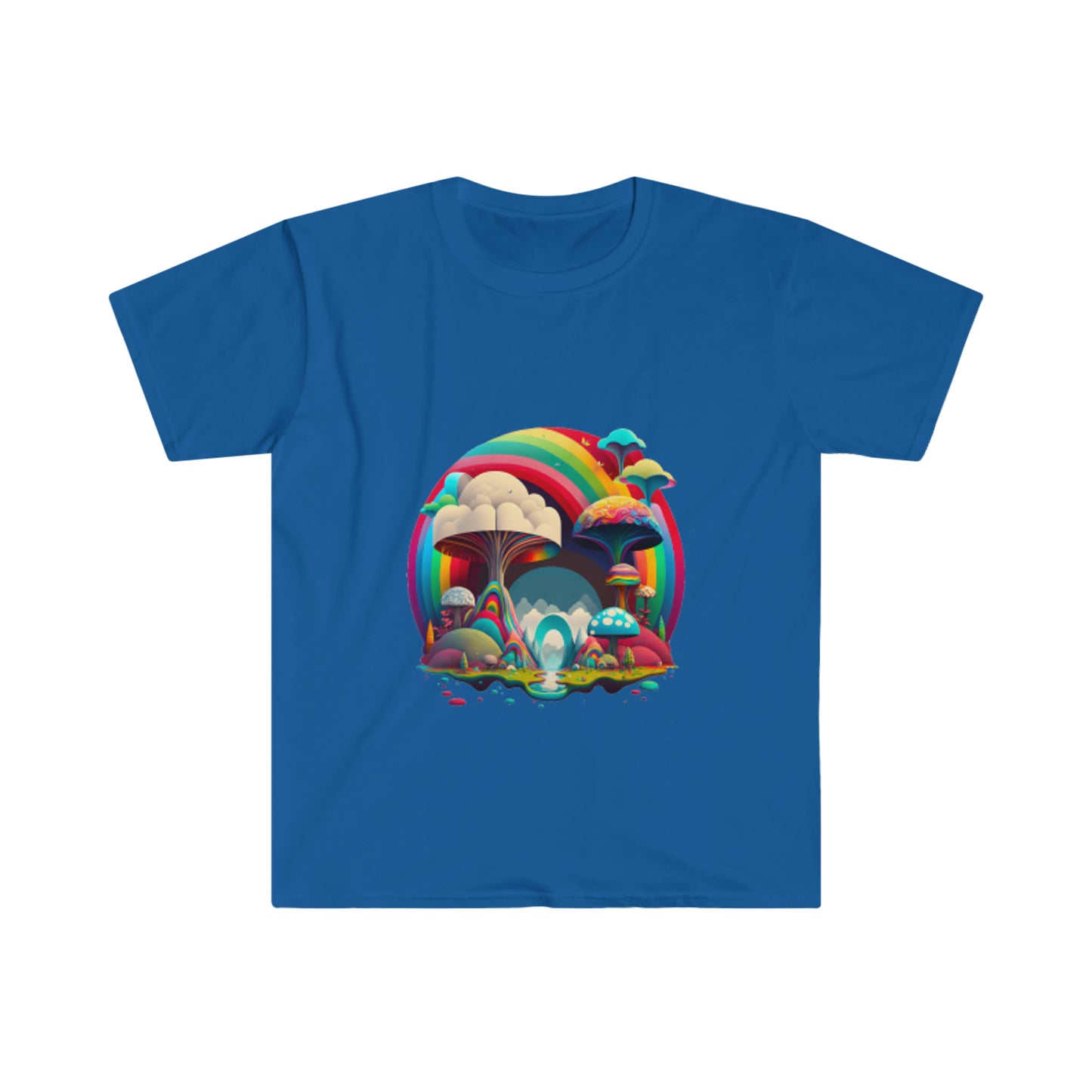 Mushroom Tshirt, Rainbow Mushroom Clothing, Sacred Land T Shirt, Short Sleeve Graphic Shirt, Kids Activism Tee Shirt