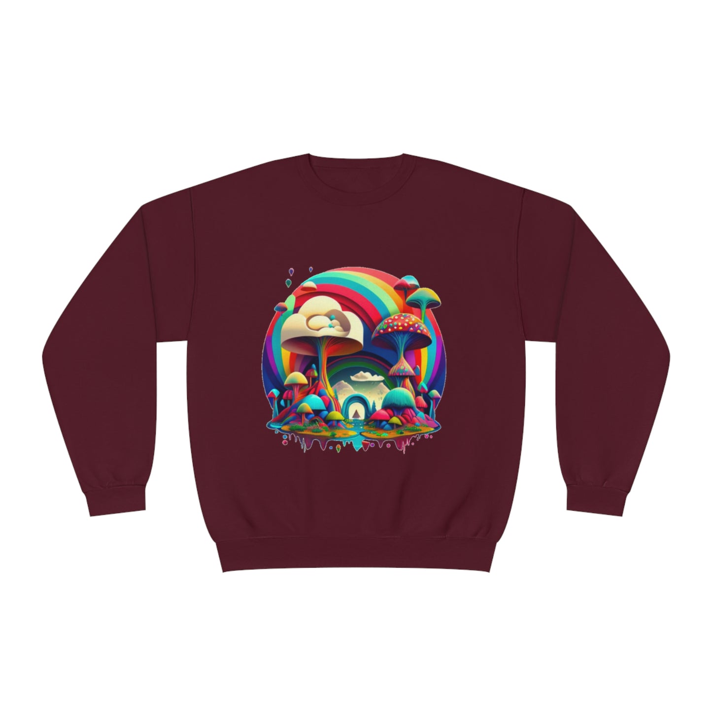 Rainbow Mushroom Sweatshirt, Graphic Sweatshirt, Mushroom Sweater Rainbow Sweatshirt, Mushroom Clothing Aesthetic Sweatshirt