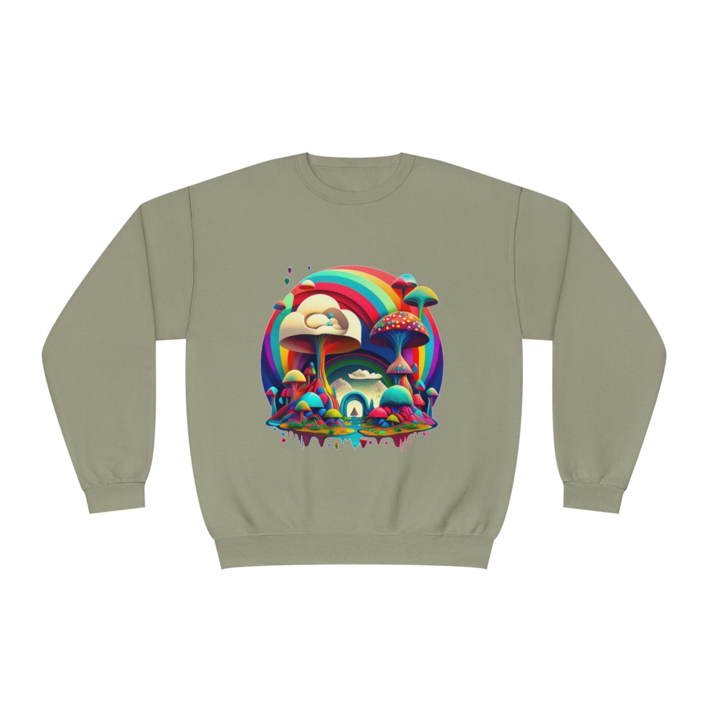 Rainbow Mushroom Sweatshirt, Graphic Sweatshirt, Mushroom Sweater Rainbow Sweatshirt, Mushroom Clothing Aesthetic Sweatshirt
