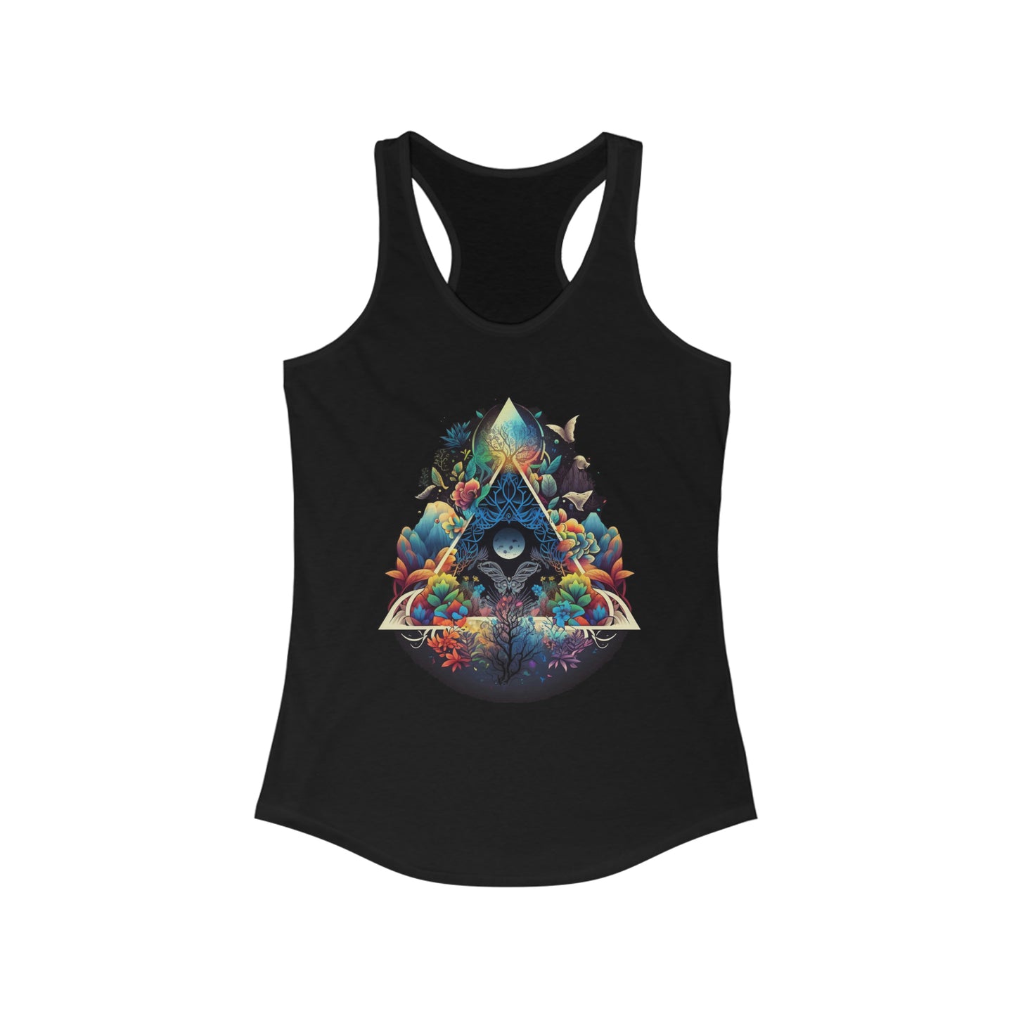 Sacred Triangle Tank Top, Festival Crop Top, Racerback Tank Top, Womens Tank Top, Summer Crossfit Tank
