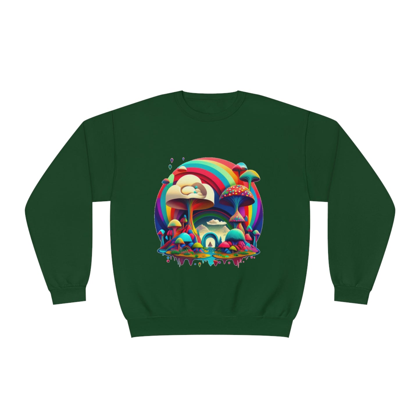 Rainbow Mushroom Sweatshirt, Graphic Sweatshirt, Mushroom Sweater Rainbow Sweatshirt, Mushroom Clothing Aesthetic Sweatshirt