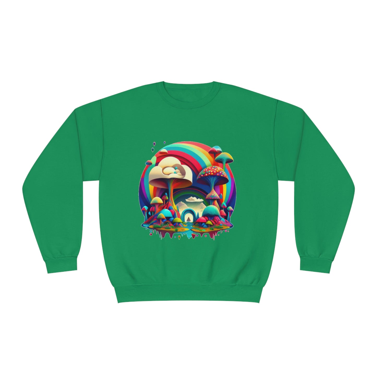 Rainbow Mushroom Sweatshirt, Graphic Sweatshirt, Mushroom Sweater Rainbow Sweatshirt, Mushroom Clothing Aesthetic Sweatshirt