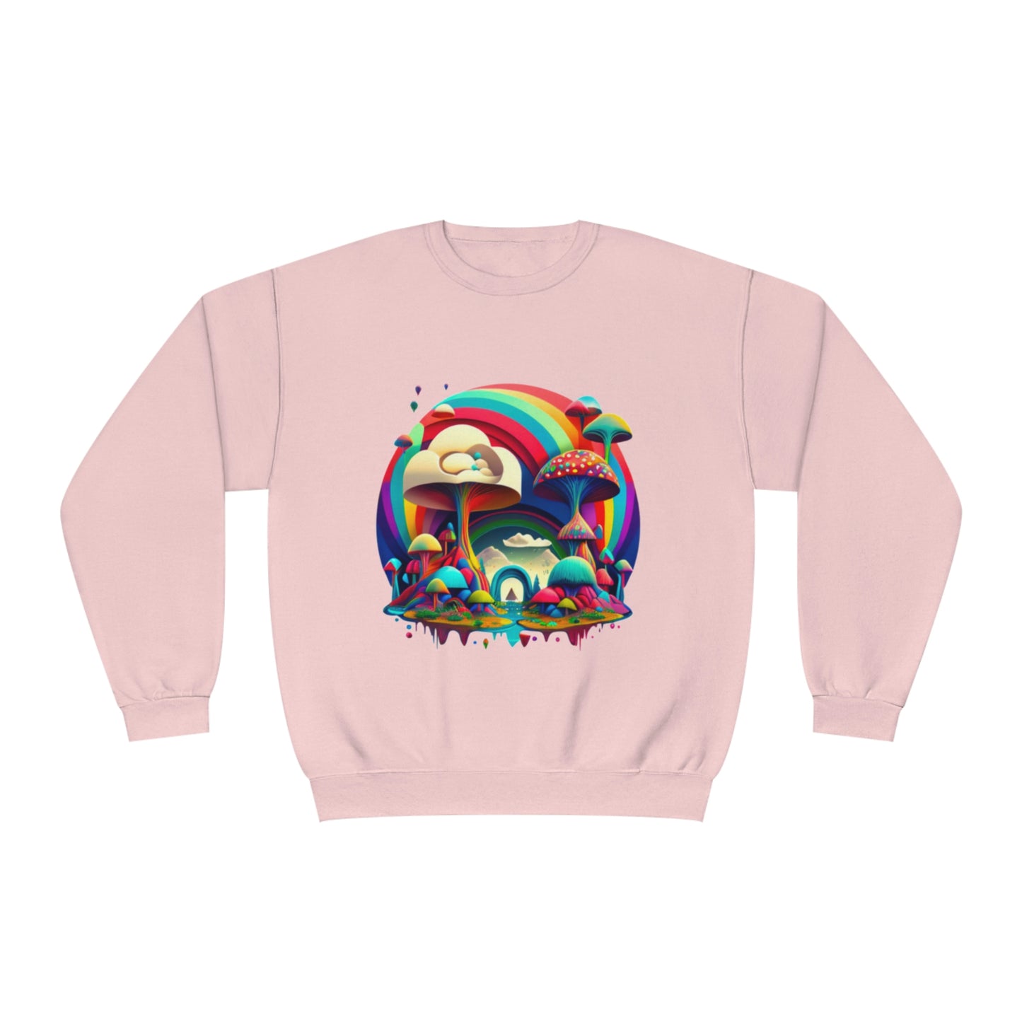 Rainbow Mushroom Sweatshirt, Graphic Sweatshirt, Mushroom Sweater Rainbow Sweatshirt, Mushroom Clothing Aesthetic Sweatshirt
