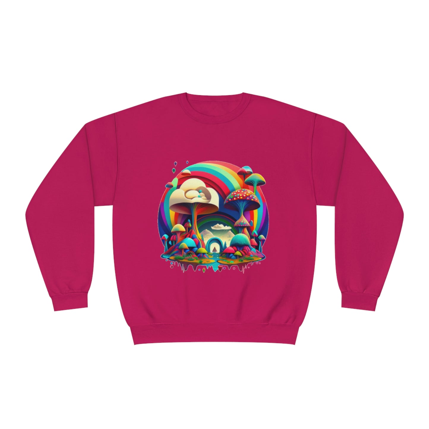 Rainbow Mushroom Sweatshirt, Graphic Sweatshirt, Mushroom Sweater Rainbow Sweatshirt, Mushroom Clothing Aesthetic Sweatshirt