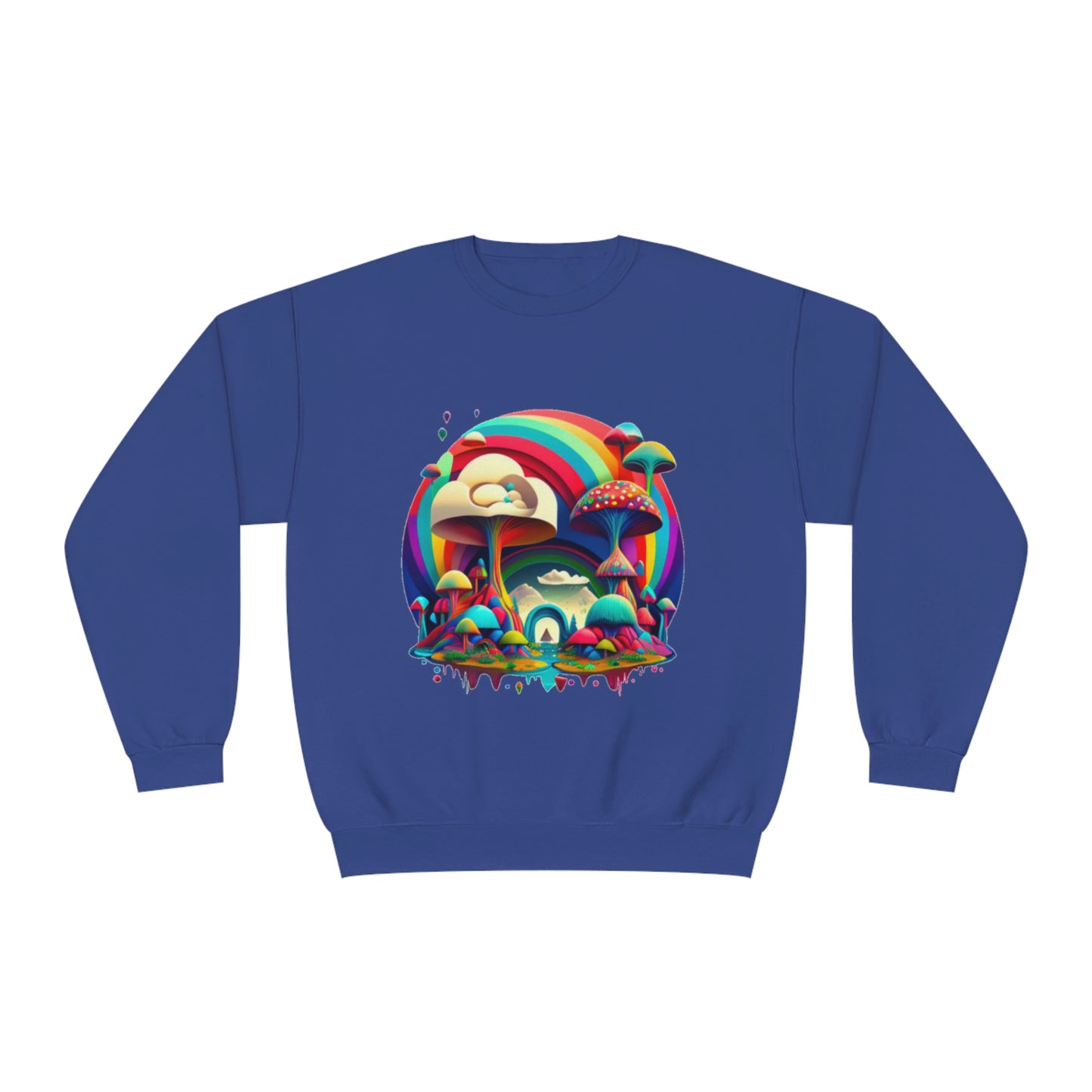 Rainbow Mushroom Sweatshirt, Graphic Sweatshirt, Mushroom Sweater Rainbow Sweatshirt, Mushroom Clothing Aesthetic Sweatshirt