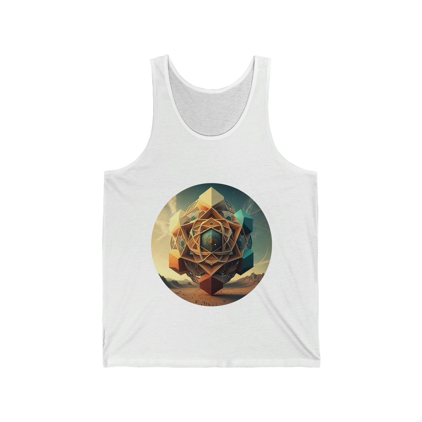 Sacred Geometry Racerback Tank, Graphic Tank Top, Sacred Geometry Art, Tank Tops for Women, Beach Tank Top