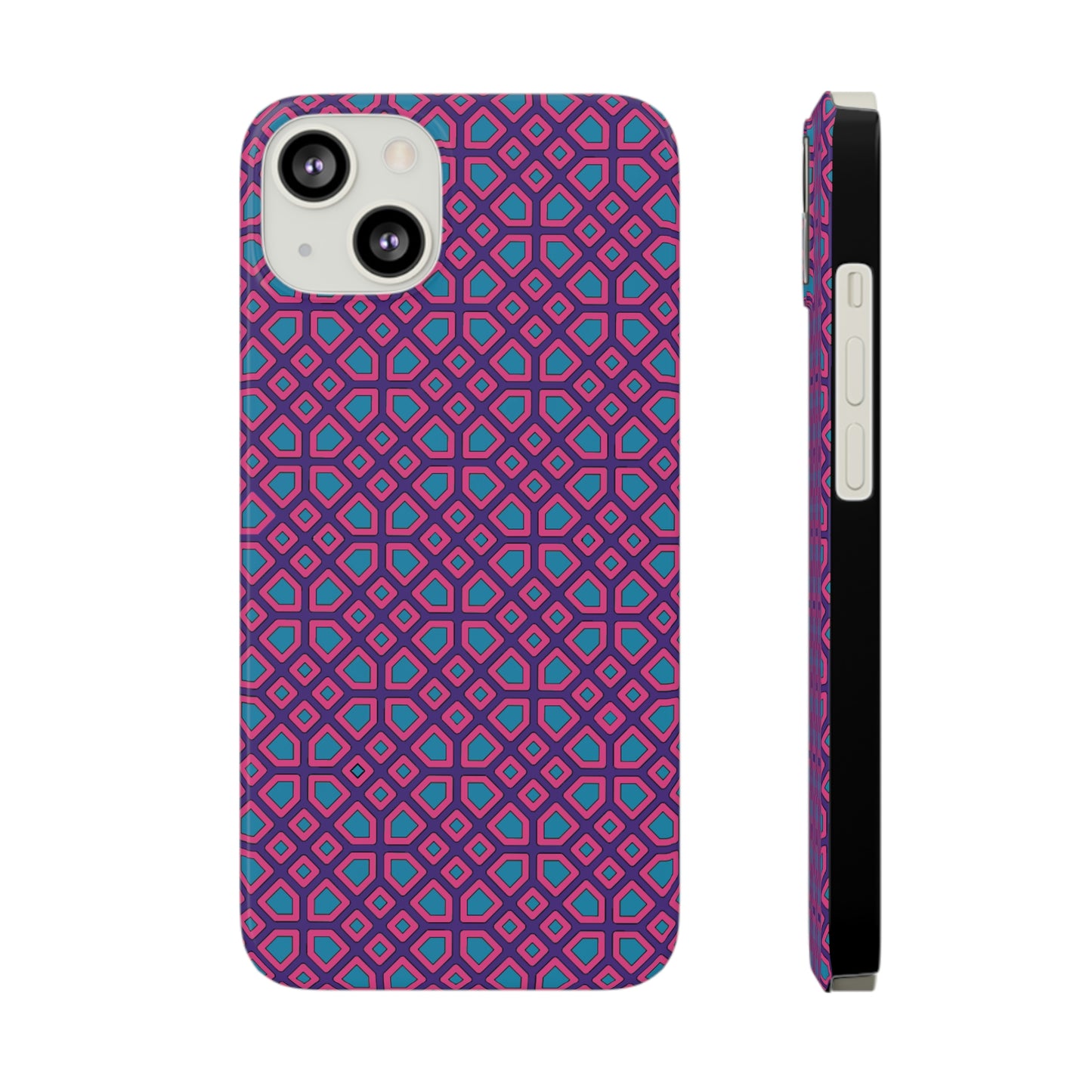 SLIM PHONE CASE, Cell Phone Case, Silicone Phone Case, Digital Nectar Vibrant Color Phone Case-Mate Perfect Iphone Owner Gift