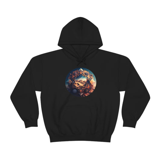 Desert Hoodie, Fantasy Mountain Hoodie, Aesthetic Hoodie with Pocket, Mythical Creatures Hoodie, Comfy Hoodie
