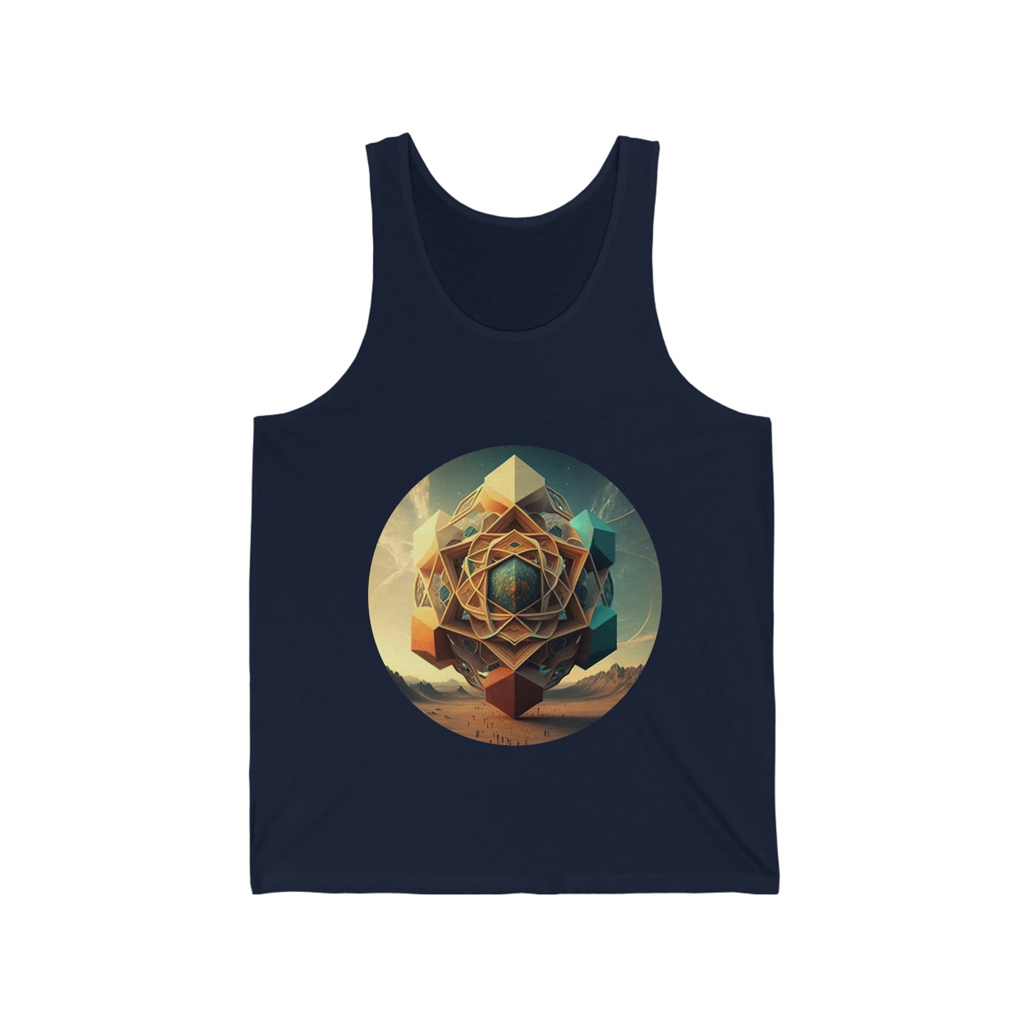 Sacred Geometry Racerback Tank, Graphic Tank Top, Sacred Geometry Art, Tank Tops for Women, Beach Tank Top