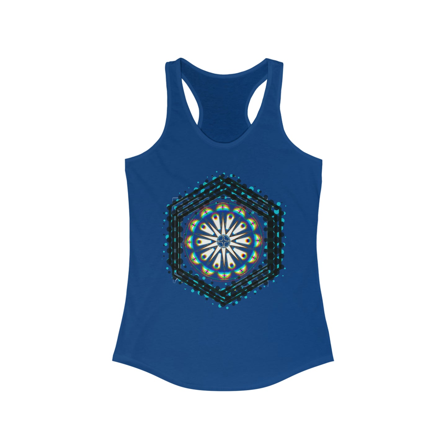 Mandala Art Tank Top, Mandala Pattern Tank, Graphic Tank Top, Racerback Tank Top, Womens Tank Top, Summer Crossfit Tank